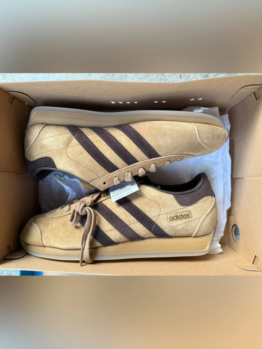 Adidas Country Japan Brown Suede Sneakers Men’s 8.5 New •